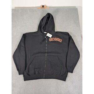 Big Tiger Hoodie Mens 2XL Oklahoma 918 Highway Map Full Zip Super Heavyweight